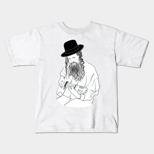 Orthodox Jew playing guitar Kids T-Shirt